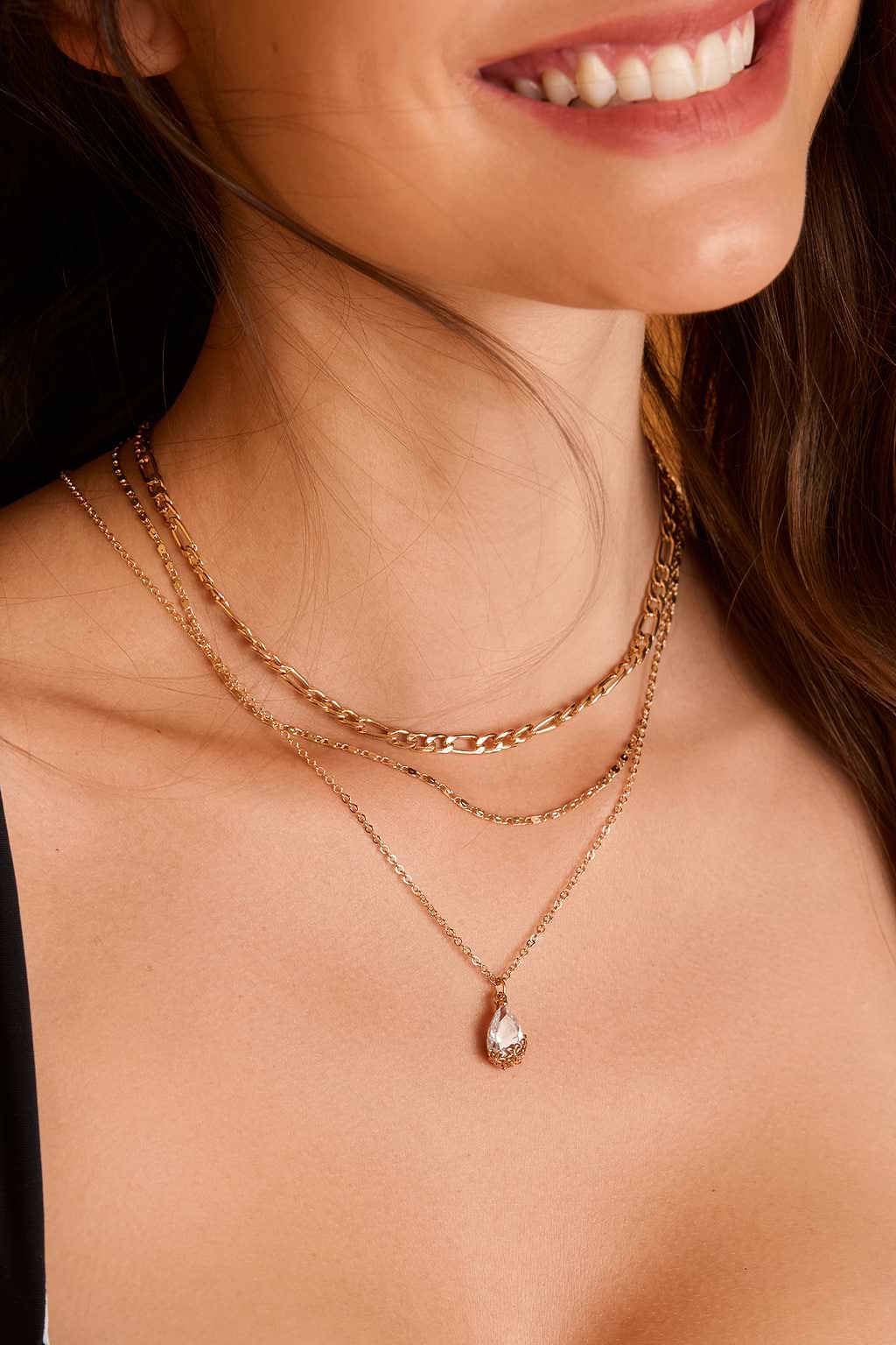 Forever Drop Gold-Tone Necklace Set