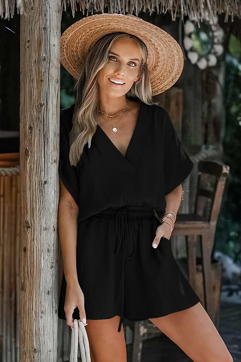 Sassy Spin Black Romper