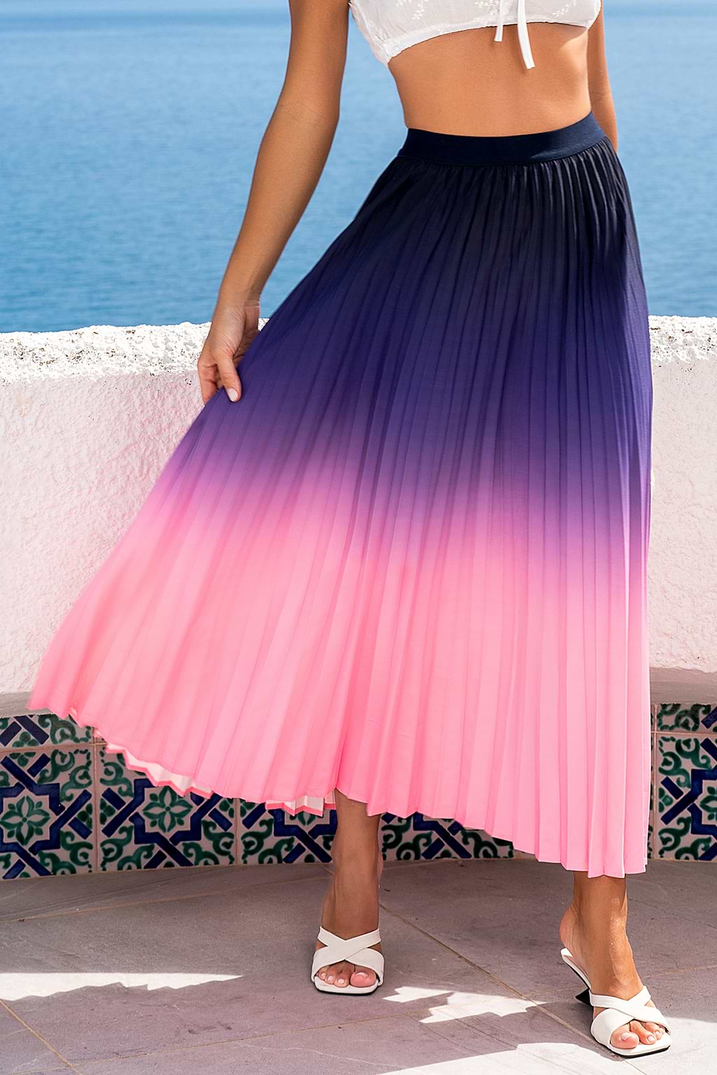Let's Dance Ombre Midi Skirt