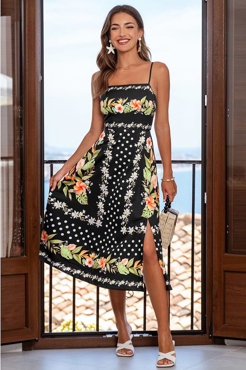 Hawaiian Sun Tropical Midi Dress