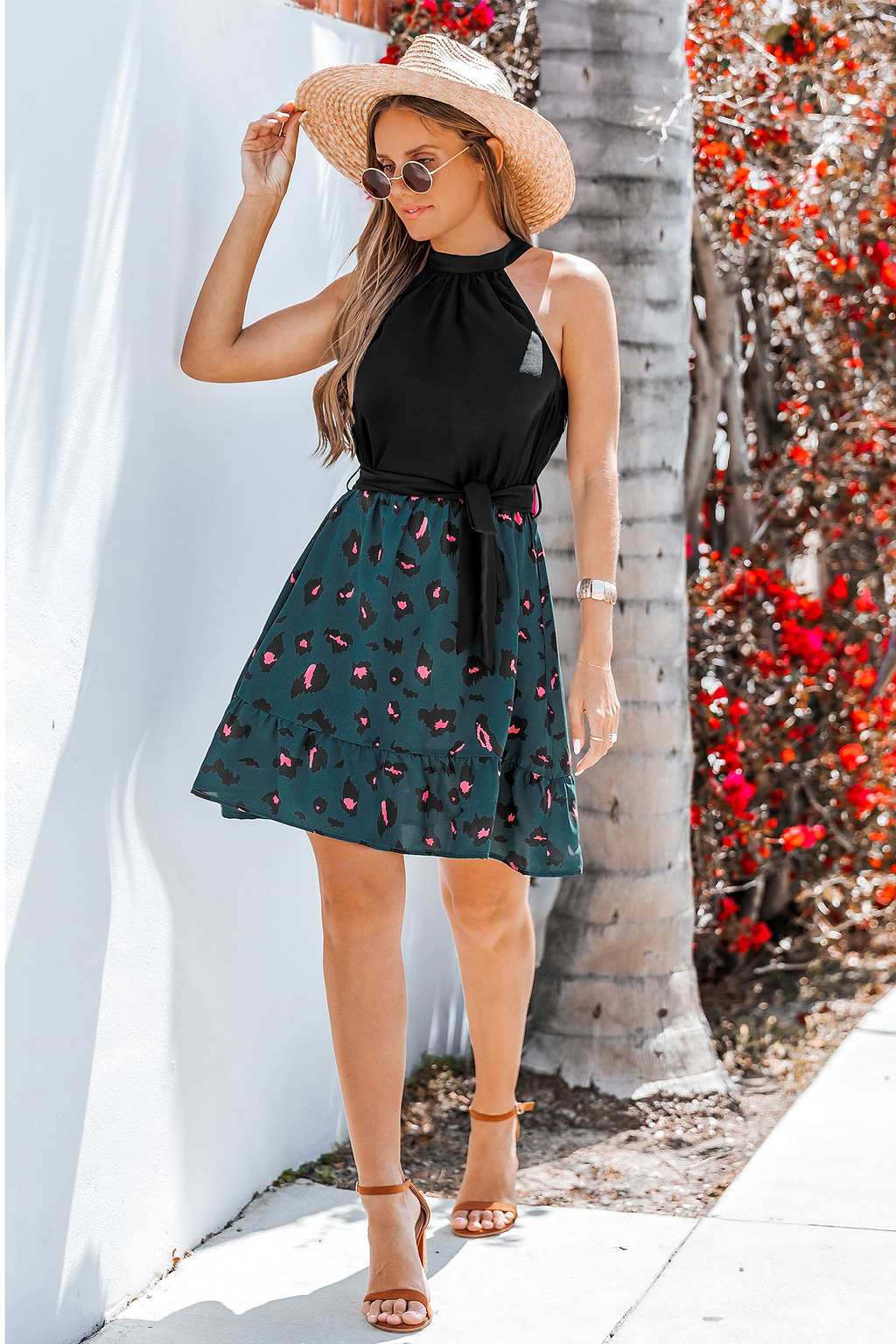 Mini abito con stampa animalier Big Reveal