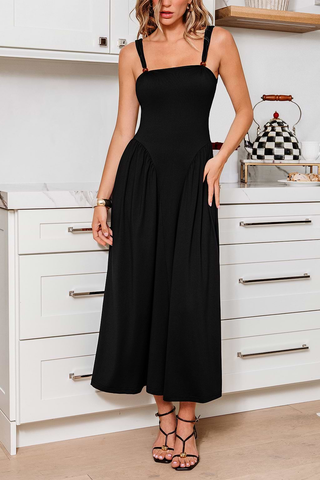Subtle Sophistication Black Maxi Dress