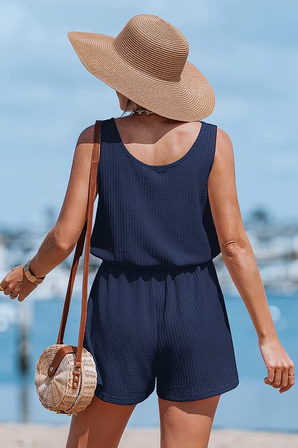 Slow Lane Blue Romper