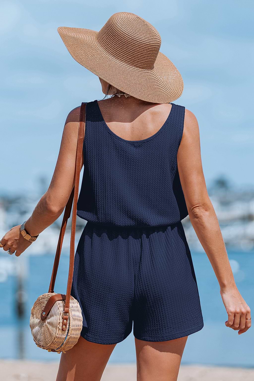 Slow Lane Blue Romper