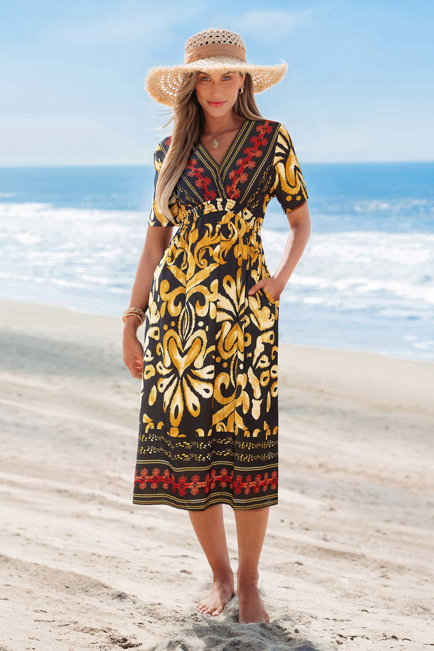 【sahara/サハラ】TulleSleeveSatin Dress Laila: Tulle A-Line Dress with Cap Sleeves and Scoop Back