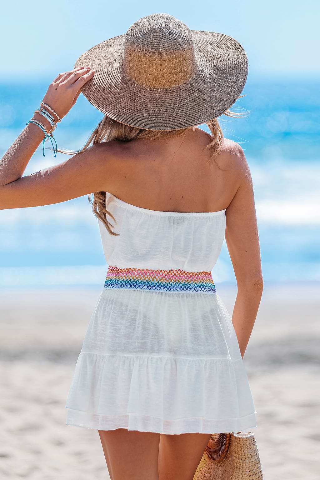 Real Flirt White Cover-Up Mini Dress