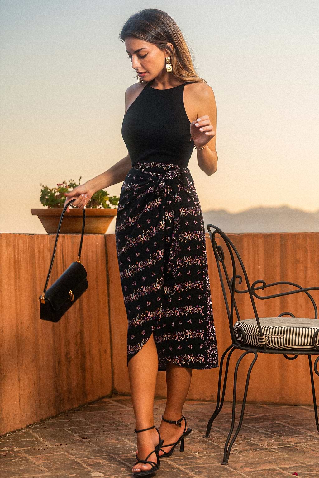 Altijd mooie bloemen midi-jurk