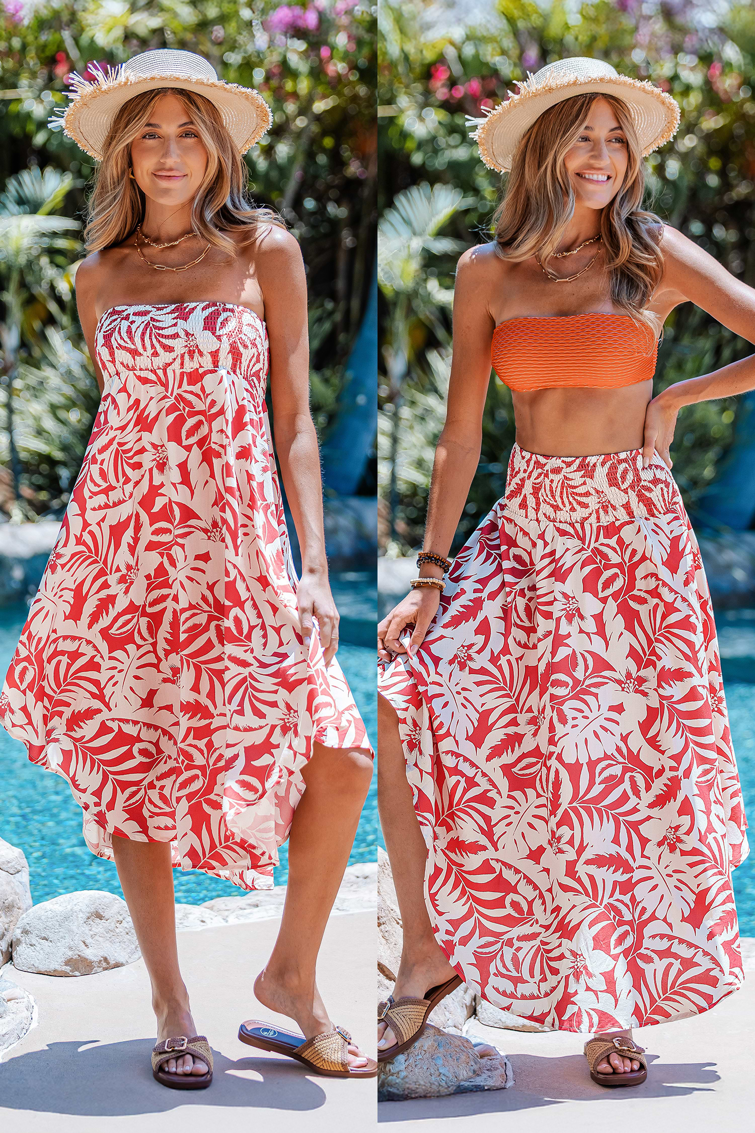 Giraffe Print Midi Skirt