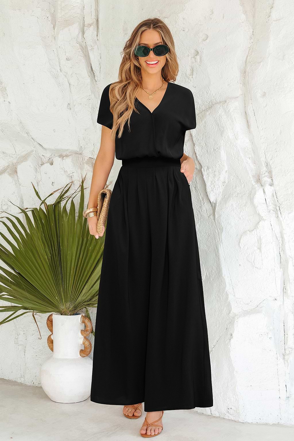 Night Flow Black Jumpsuit