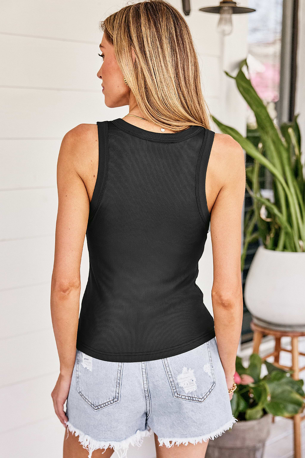 Schwarzes Ärmelloses Tanktop