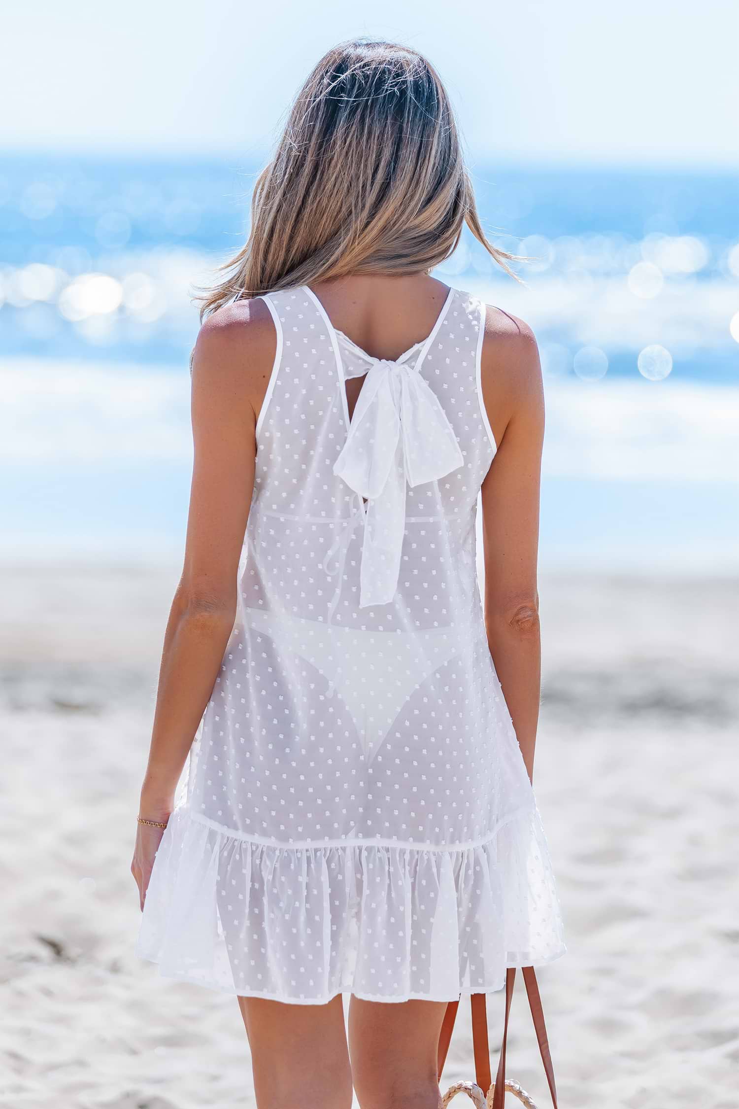 Forest Green Button Up Flounce Cover-Up Dress