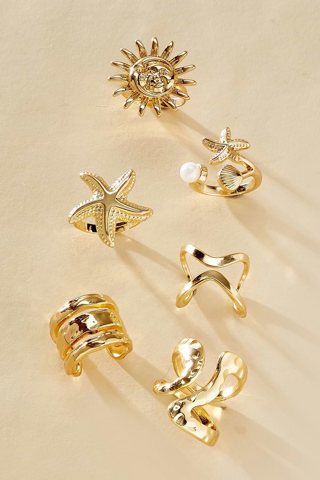 Golden Rule Gold-Tone Ring Set