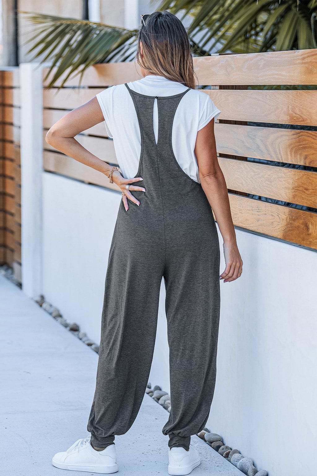 Settle In Grey Jumpsuit