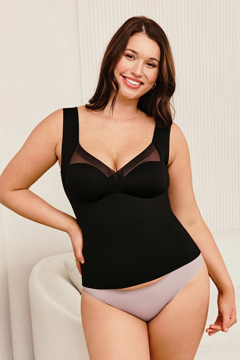 Curve Hug Black Shapewear Top