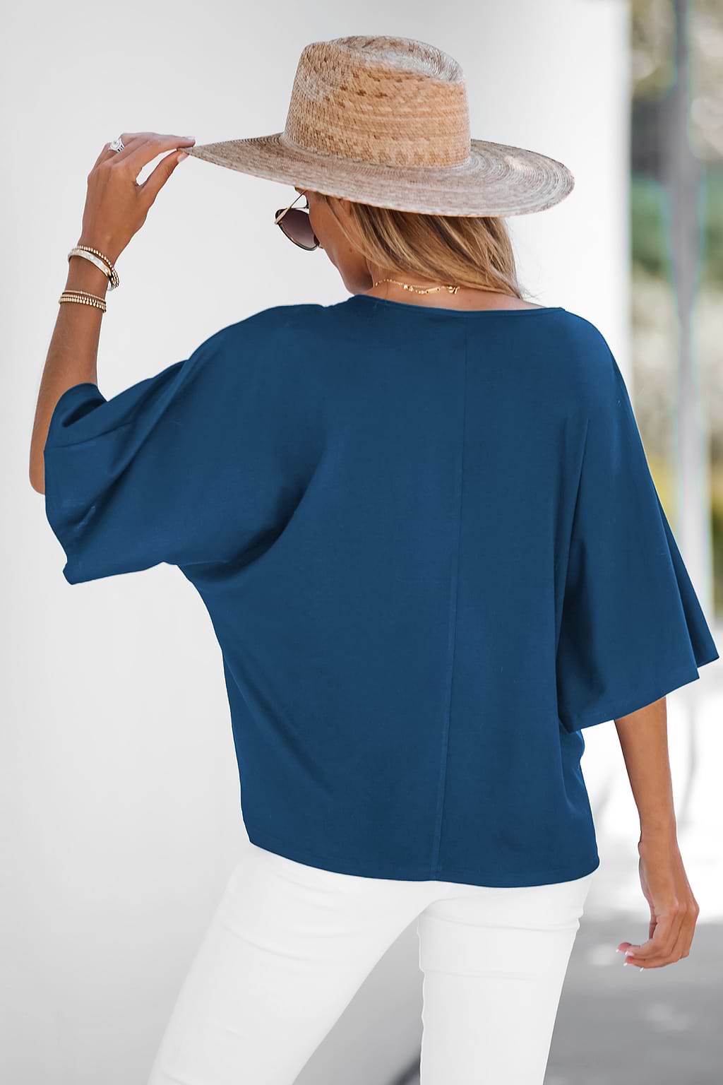 Ruimte om te ademen Blauwe top