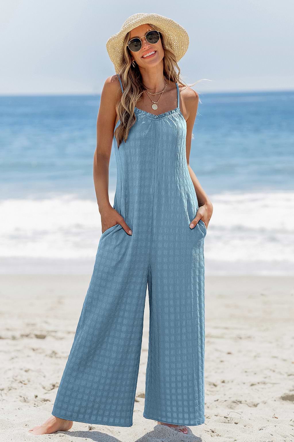 Sky Bound Blue Jumpsuit