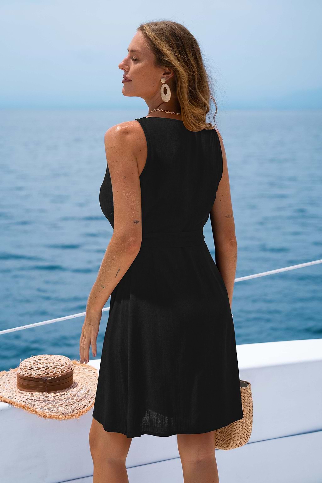 A Little Something Black Mini Dress