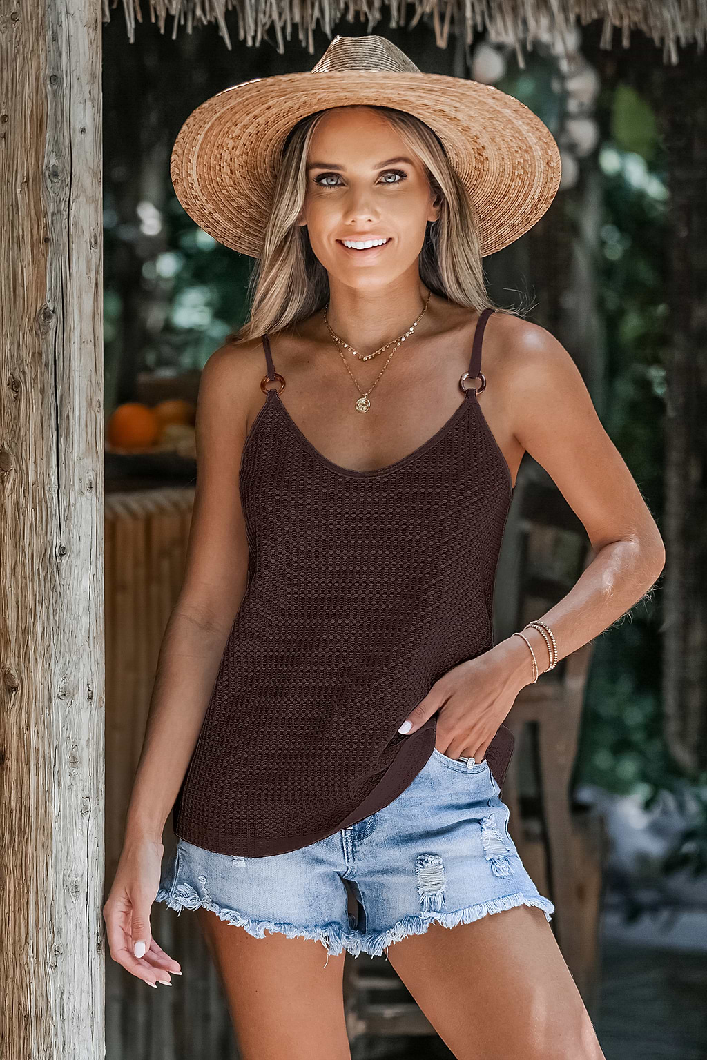 Earth & Ease Brown Top
