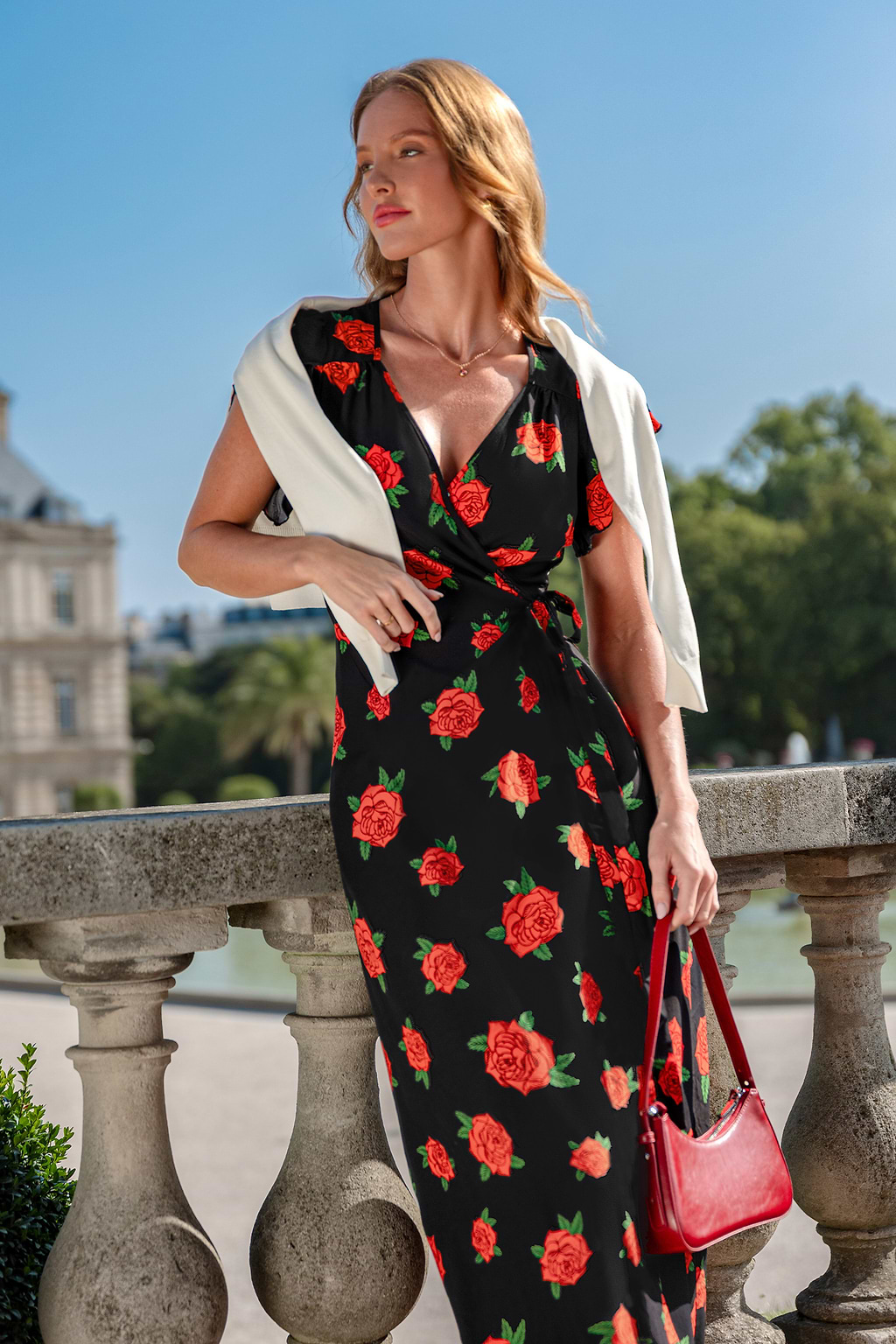 Rosy Days Maxi-jurk met bloemenprint