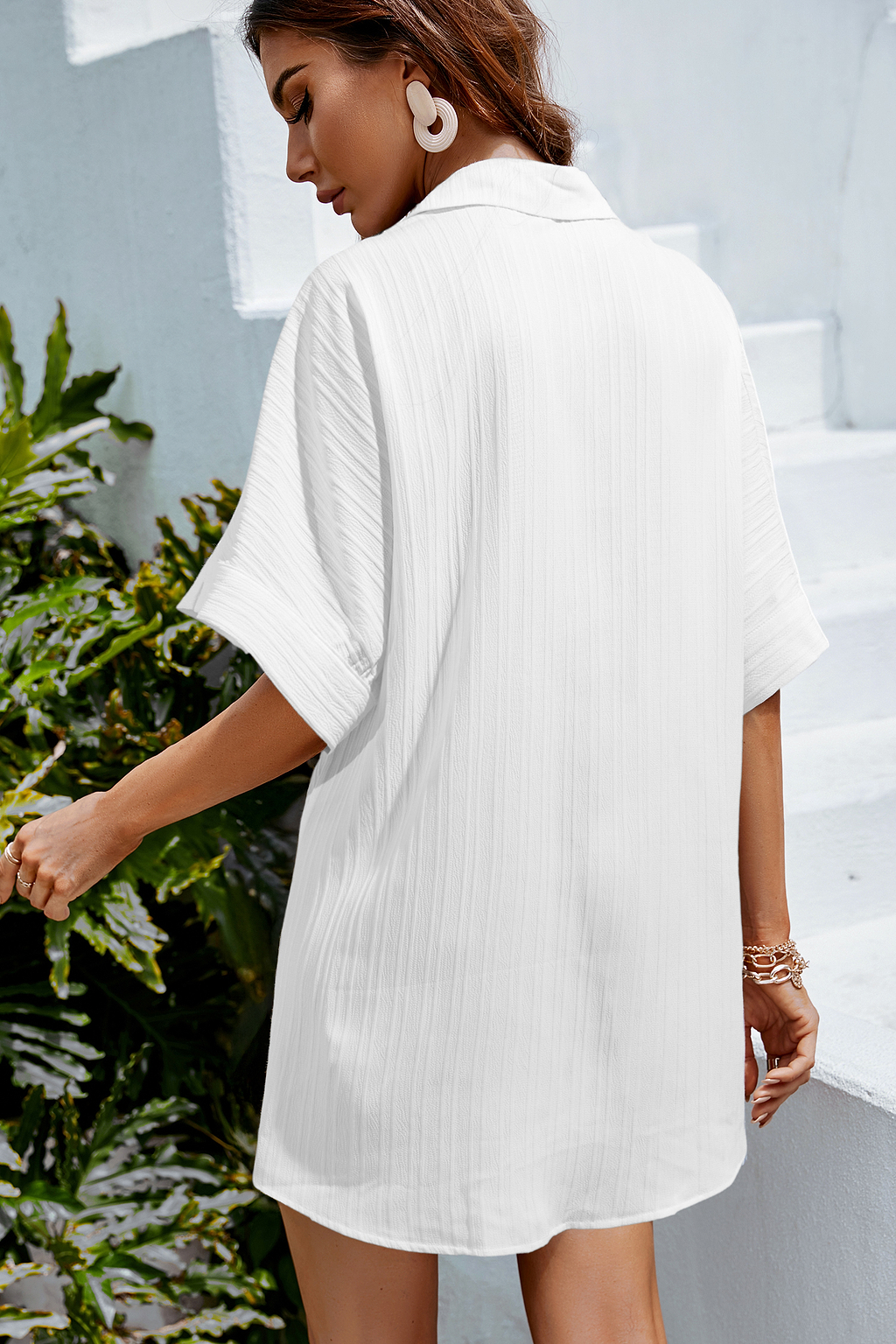 Minivestido blanco estilo 