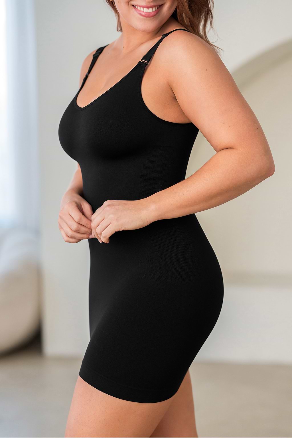 Invisible Touch Black Shapewear Slip Dress