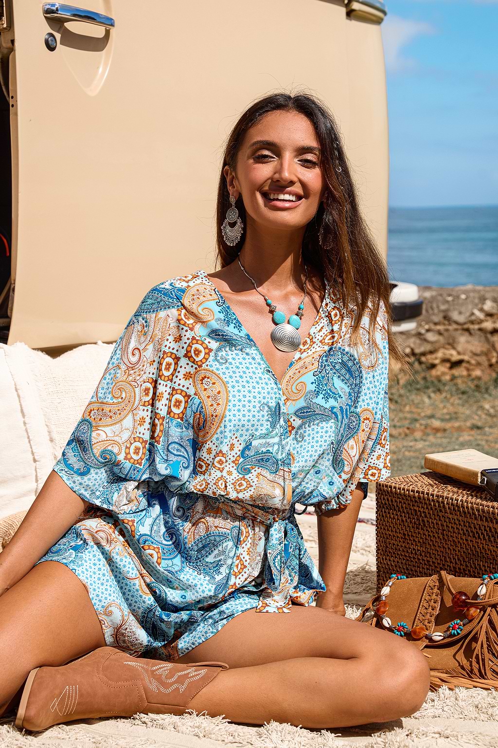 Feel It Out Paisley Romper