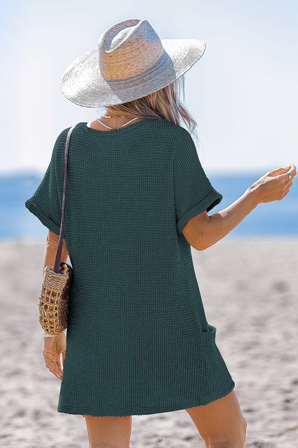 Easy Come Easy Go Green Cover-Up Mini Dress