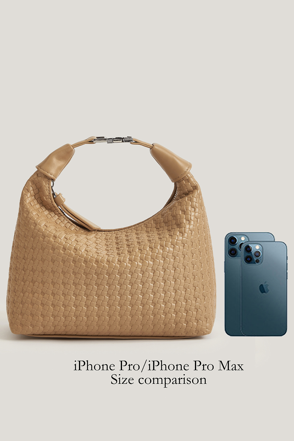 Interwoven Brown Faux Leather Bag
