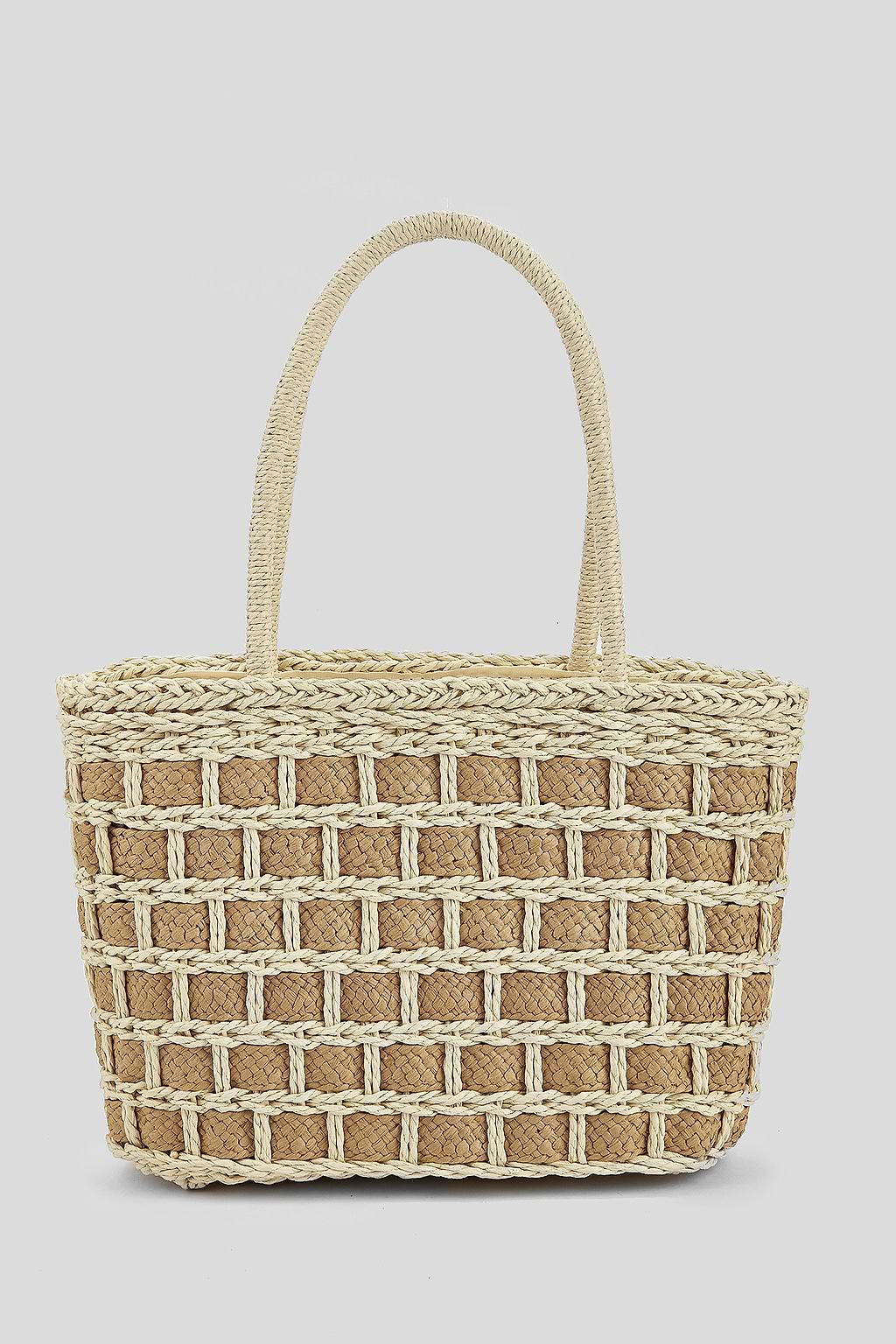 Market Maze Straw Bag