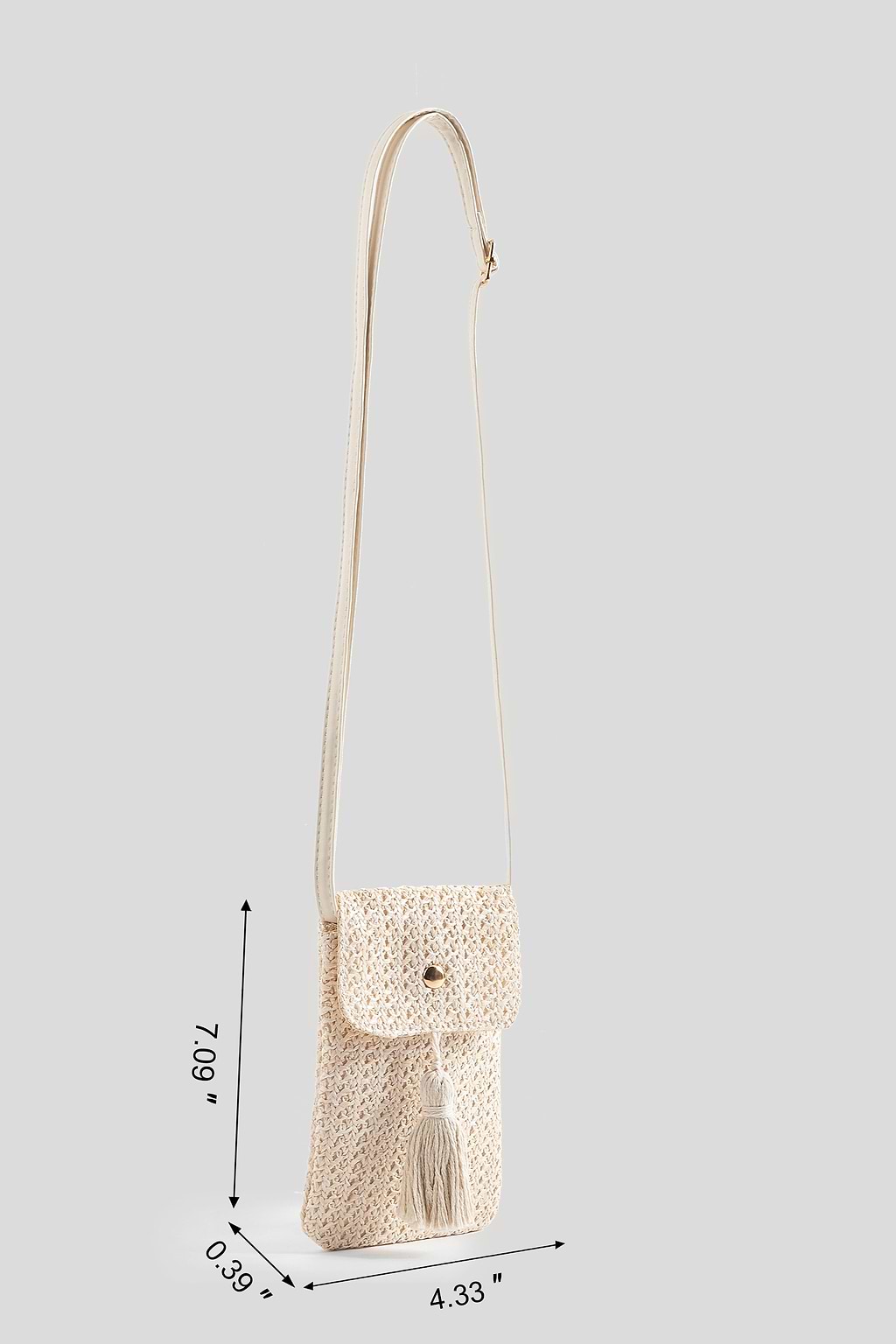 Strohtasche mit Quastendetail