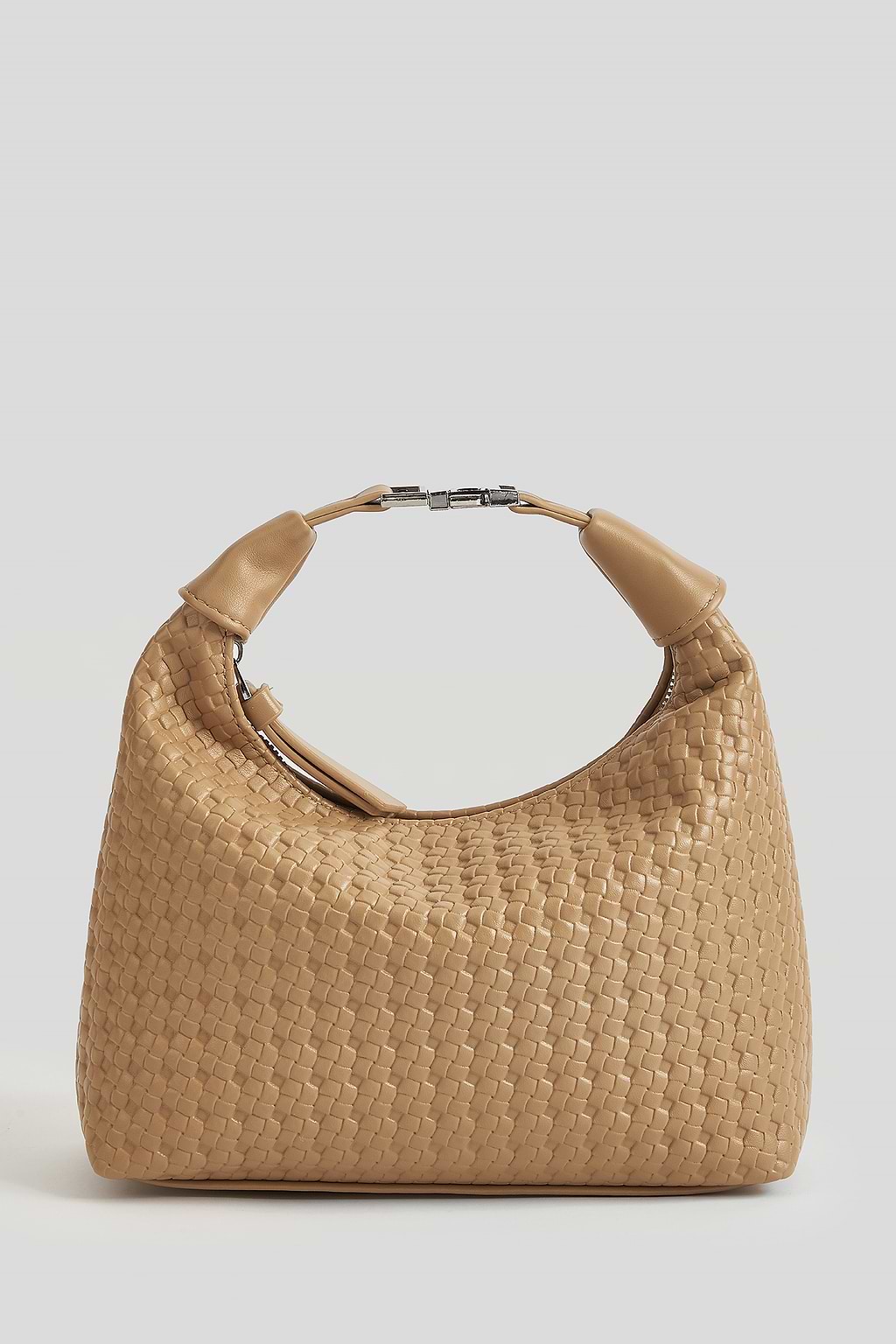 Interwoven Brown Faux Leather Bag