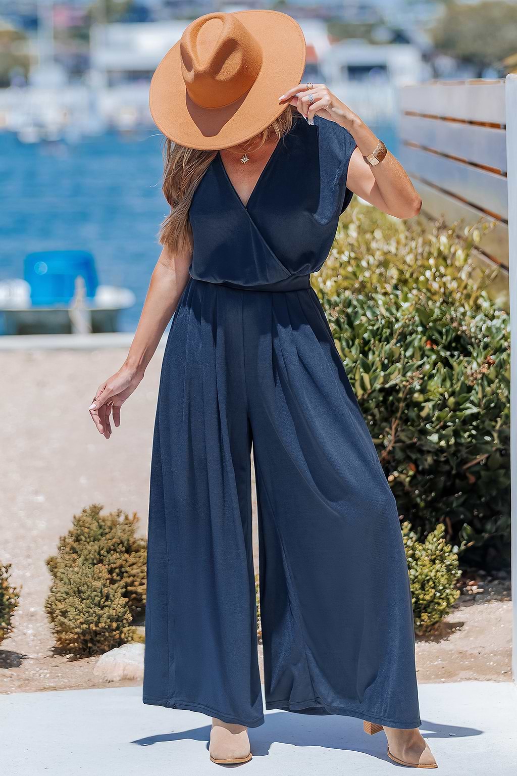 In Her Element Blue Jumpsuit