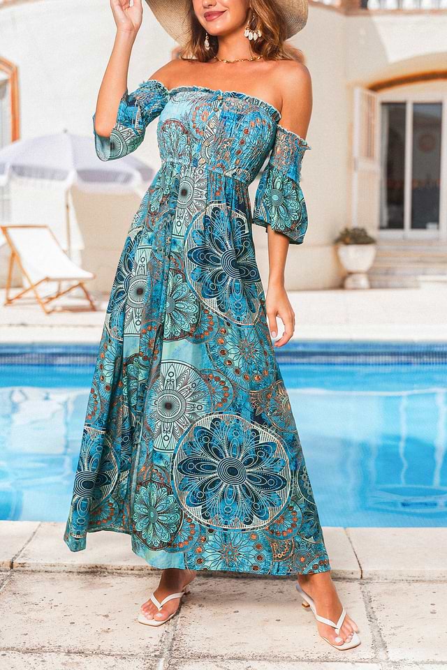 knee length dresses for ladies Strapless Maxi Dress w/ Cutout – Edie Boutique main image 0