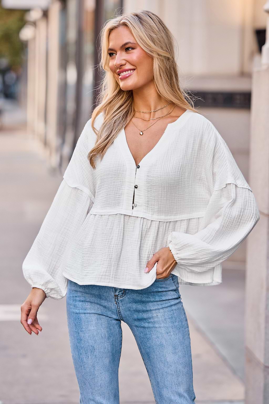 Light as Ever White Top
