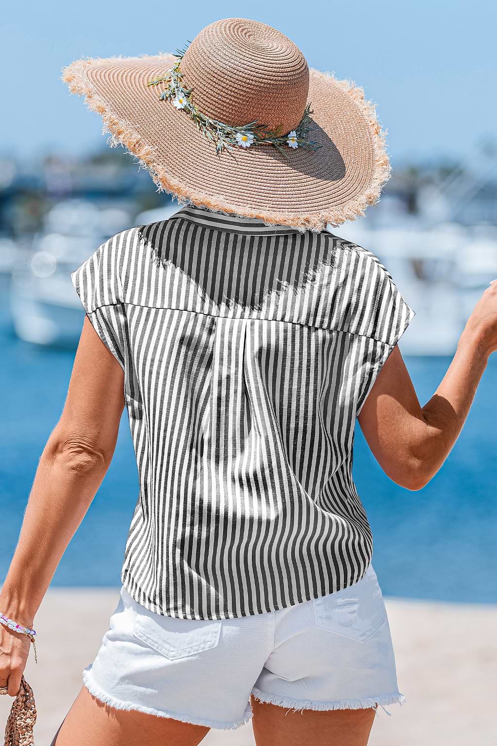 Out for a Spin Striped Top