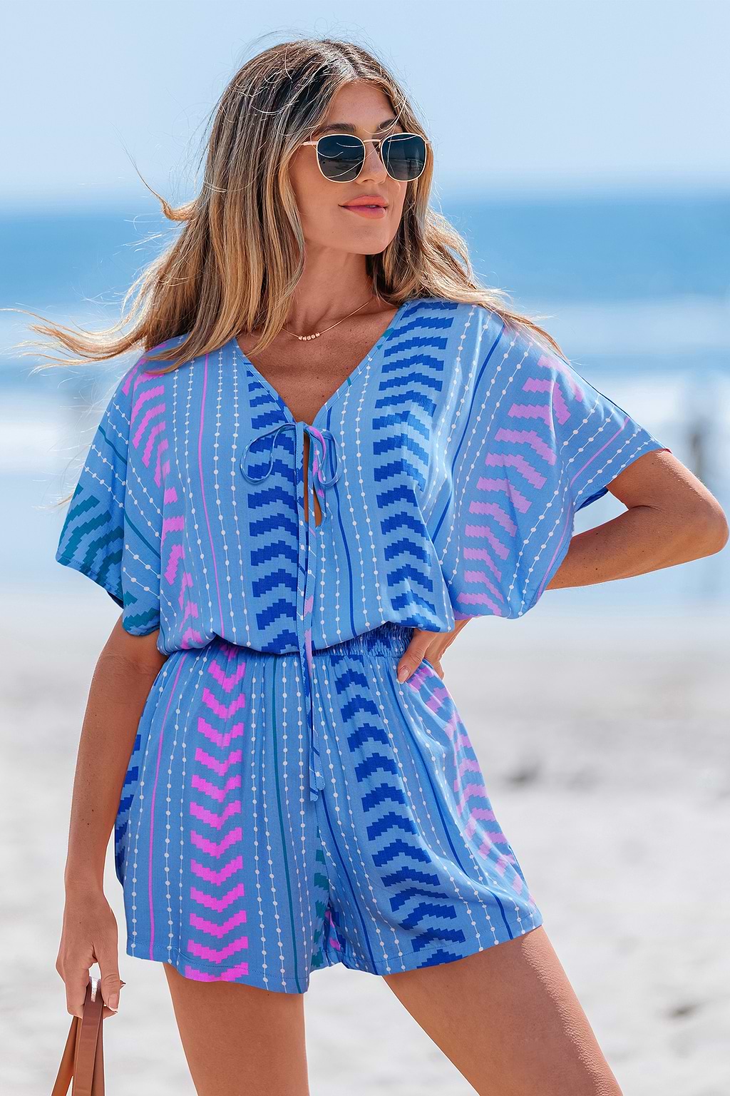 Sweet Agenda Blue Romper