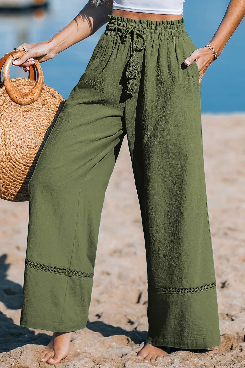 Pantalones de playa verdes Cool Waves