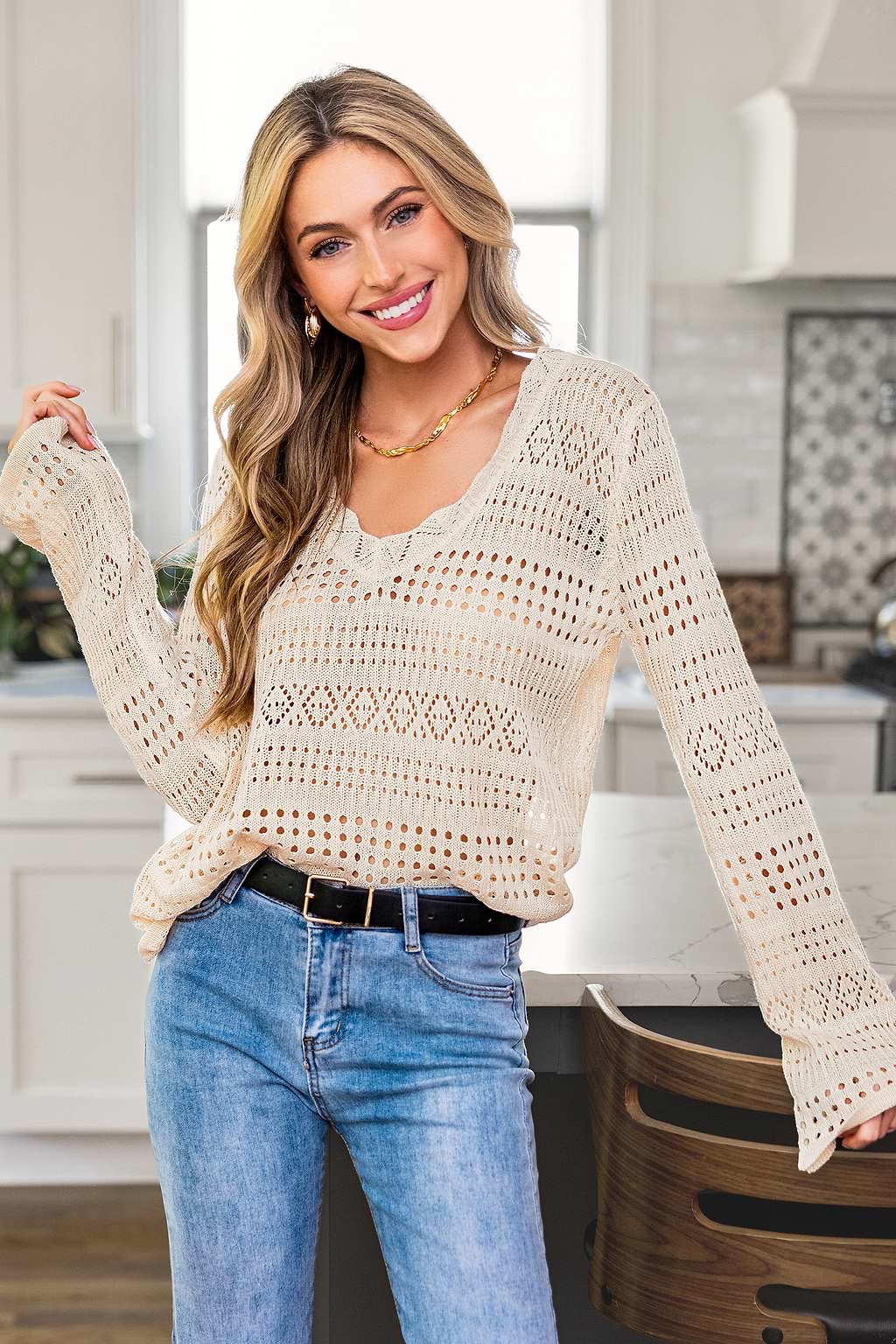 Daisy Daze Beige Top