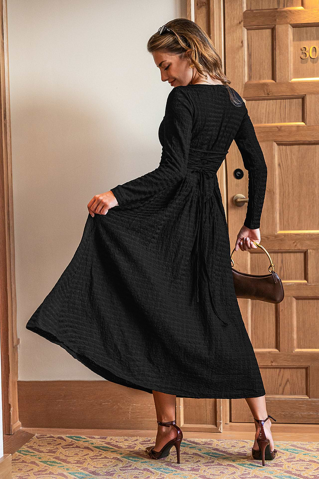 Robe Longue Noire - Taille 8 - Neuve Avec étiquettes - Sans Marque - Style Maxi Dress Coloré