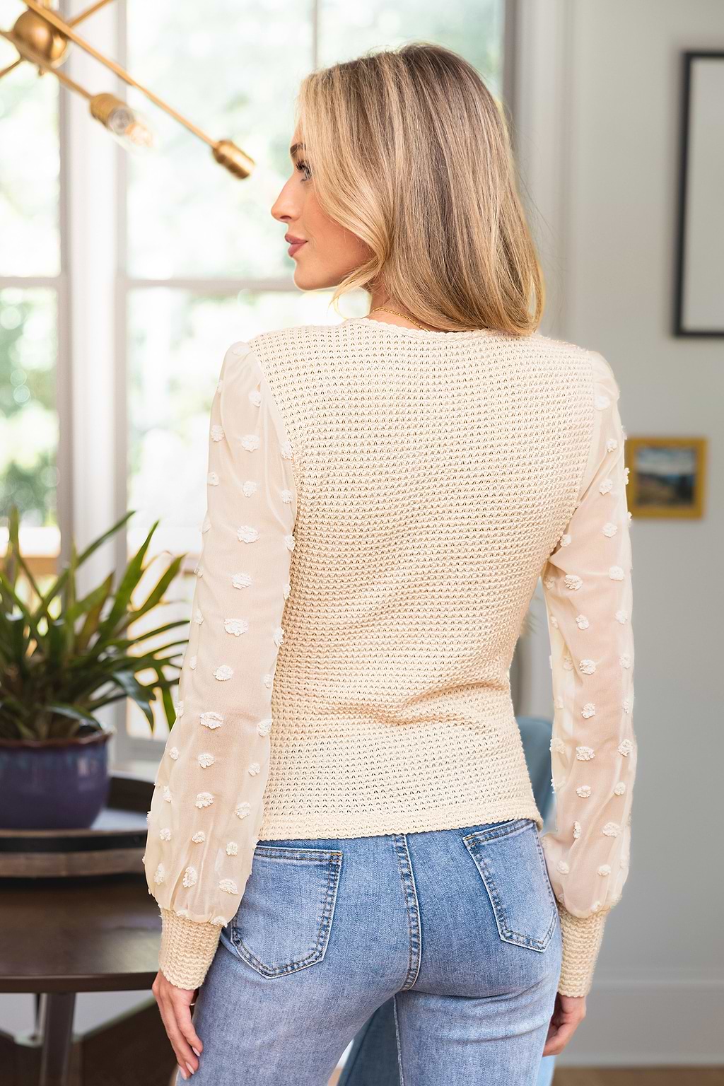 Sweet Calm Beige Top