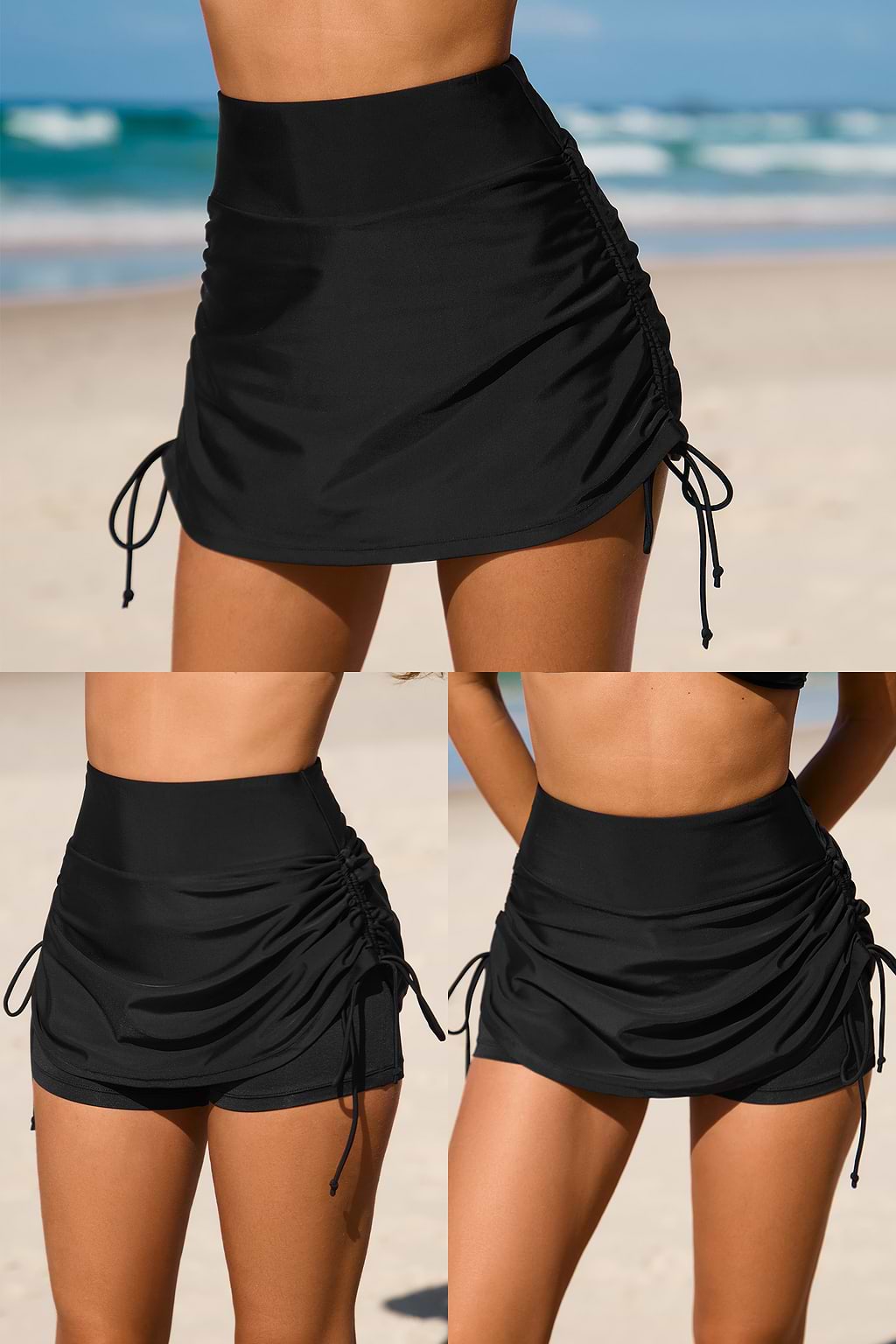 Sunny Spin Black Swimsuit Bottoms