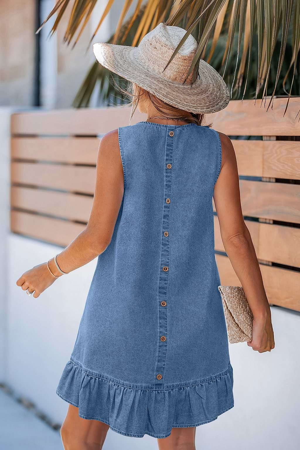 Around Town Blue Mini Dress