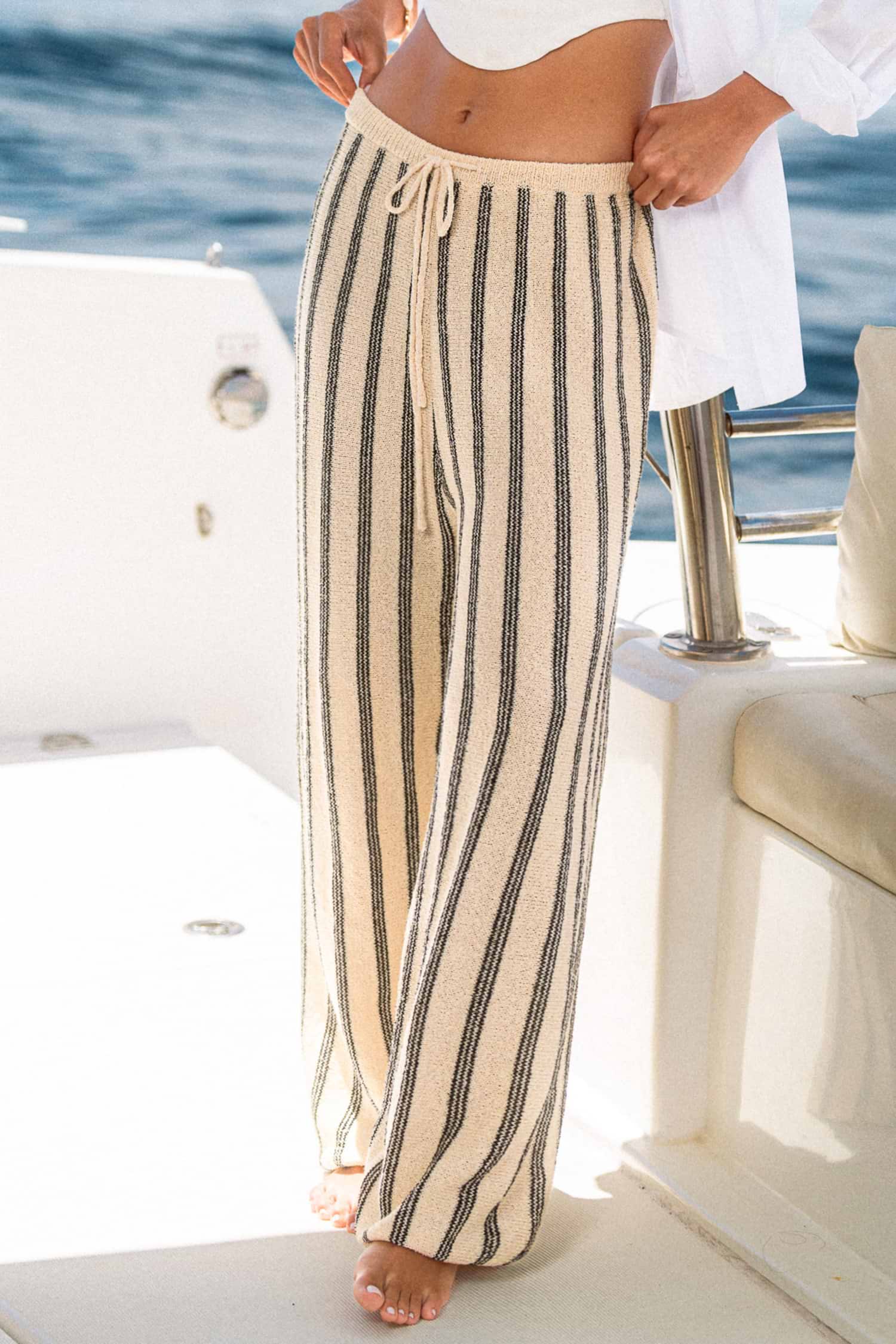 Sage Wide Leg Jersey Pants
