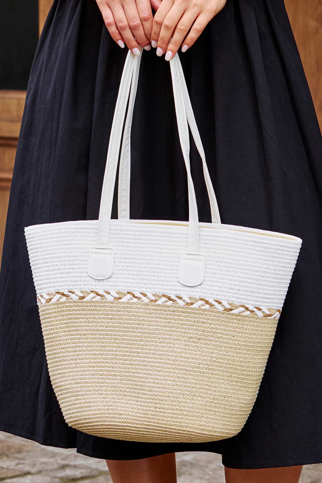Beach on Repeat Straw Bag