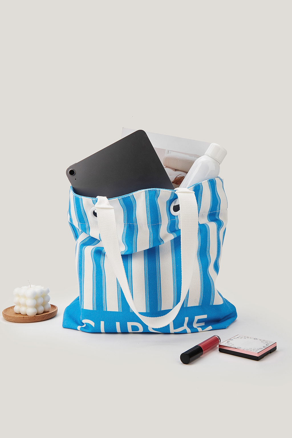 Cupshe Striped Tote Bag