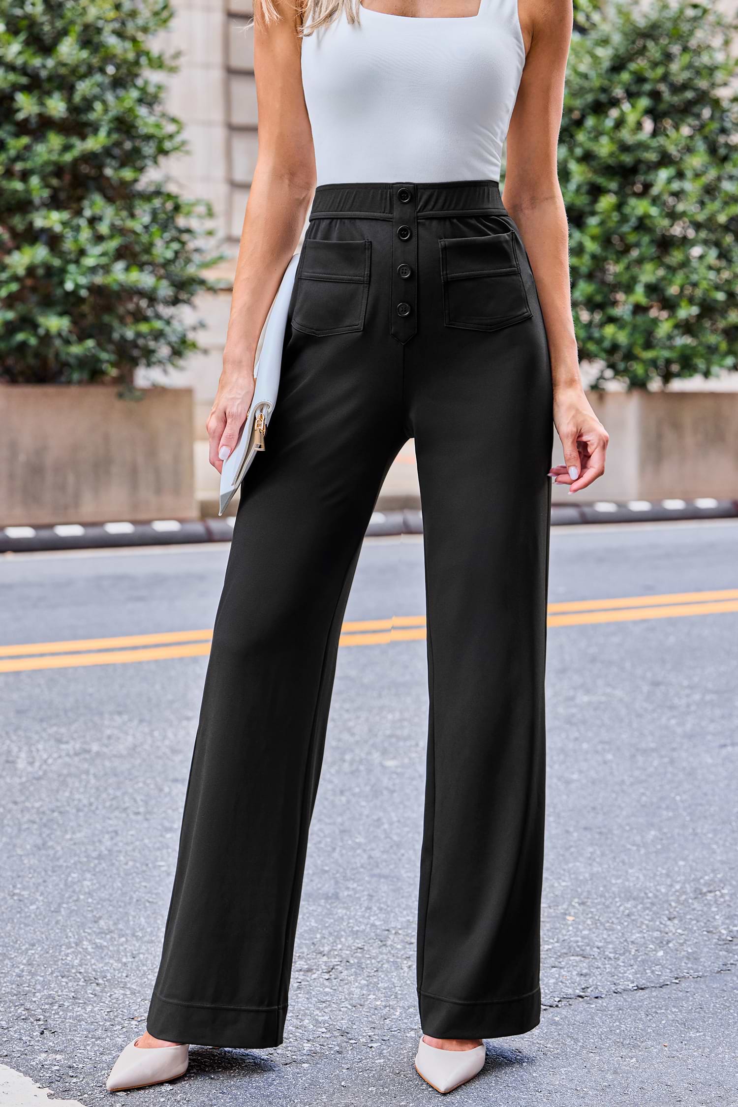【AMERICANA】 Strech Waist Gather Pants The Flex Waist Pant – Aam The Label