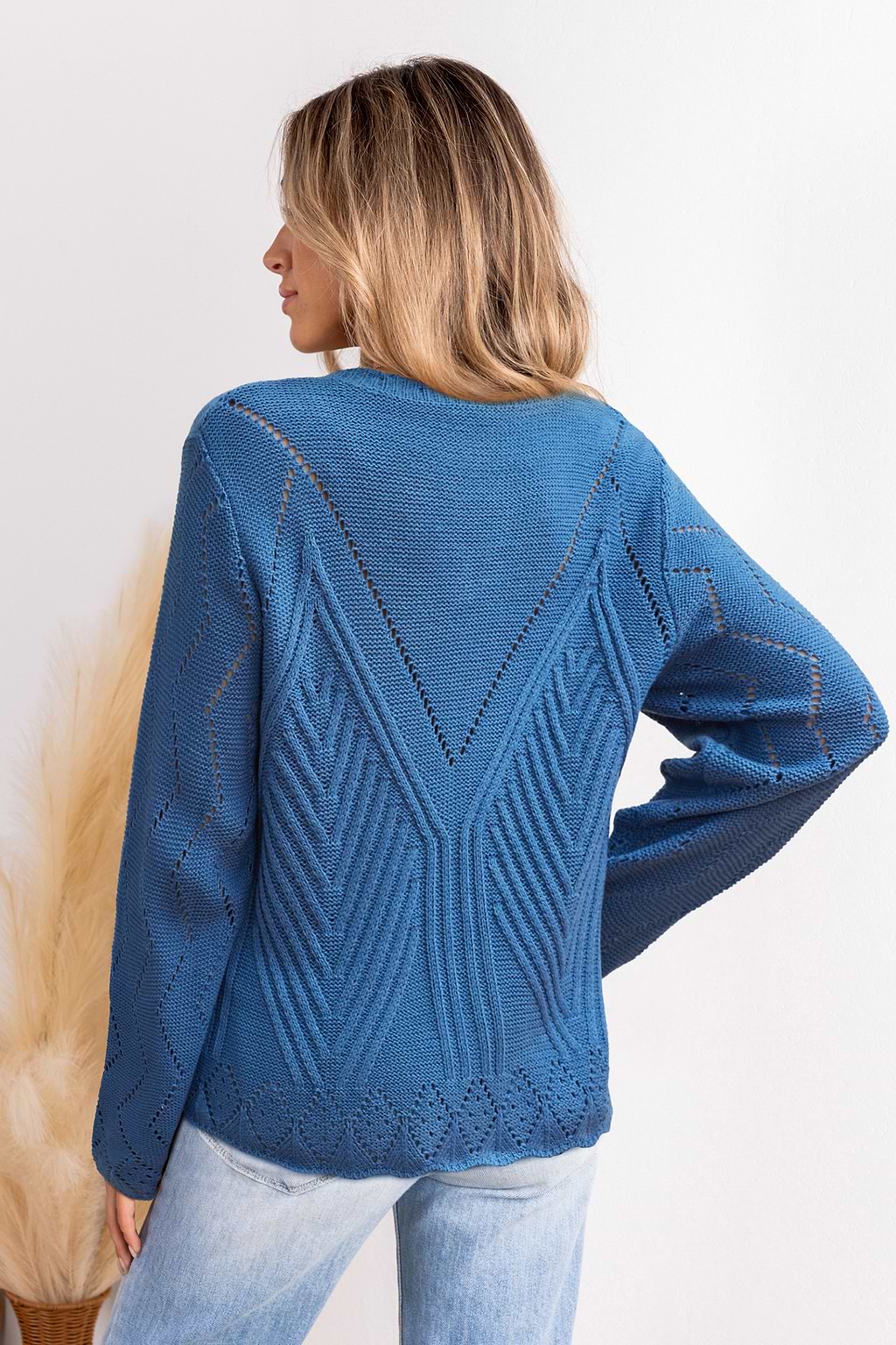 Breathe Deep Blue Knitted Jumper