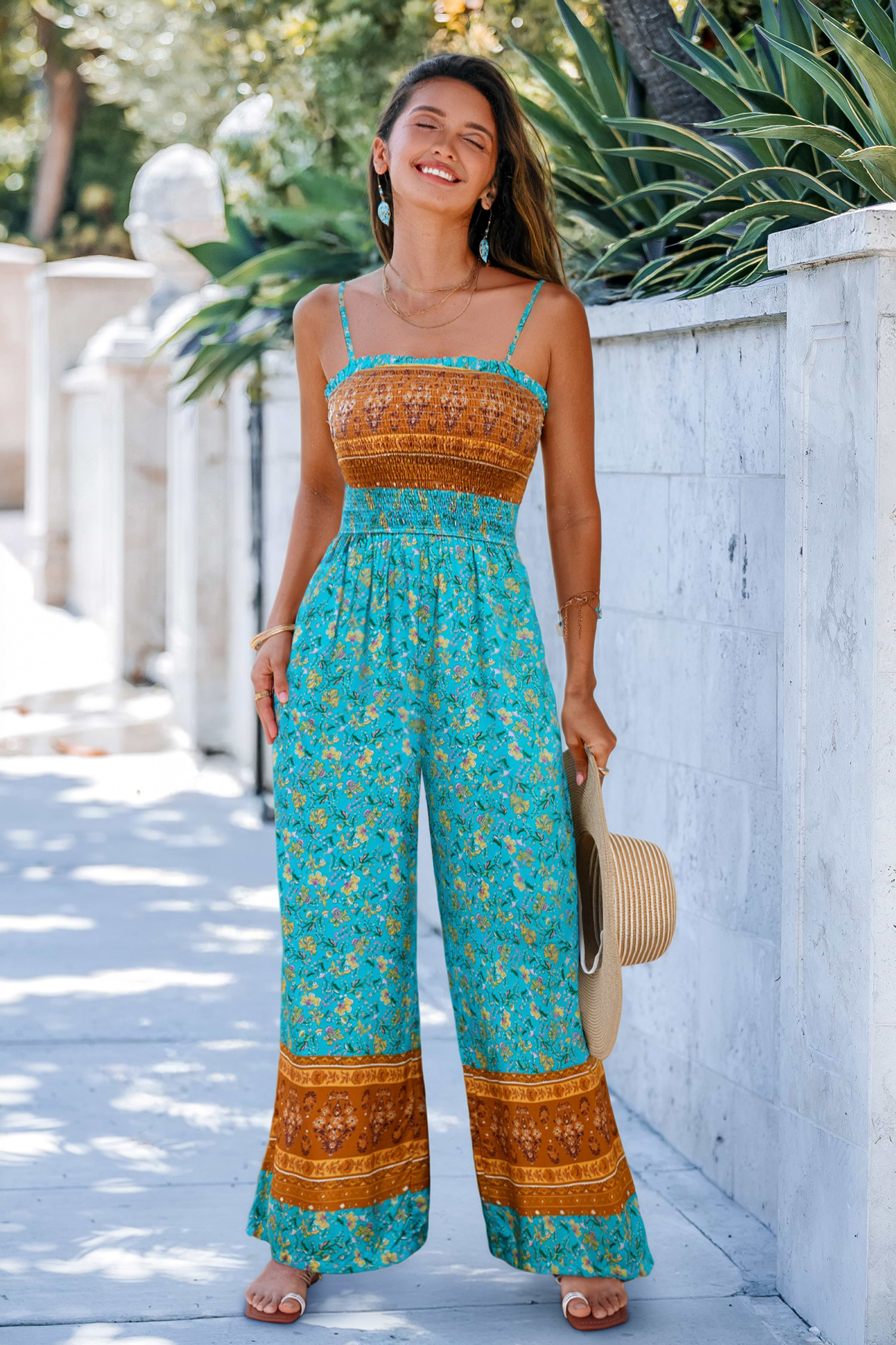☆人気☆【OPEN YY】☆WIDE LEG JUMPSUI.T☆ Saffie Halter Jumpsuit | Marciano