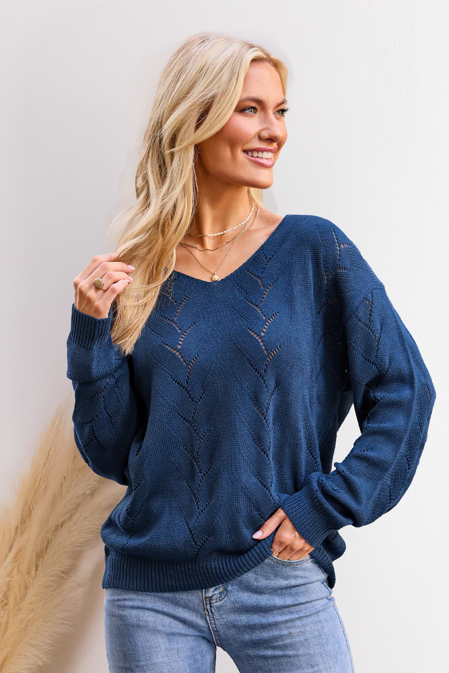 Pumpkin Spice Textured Knit Sweater