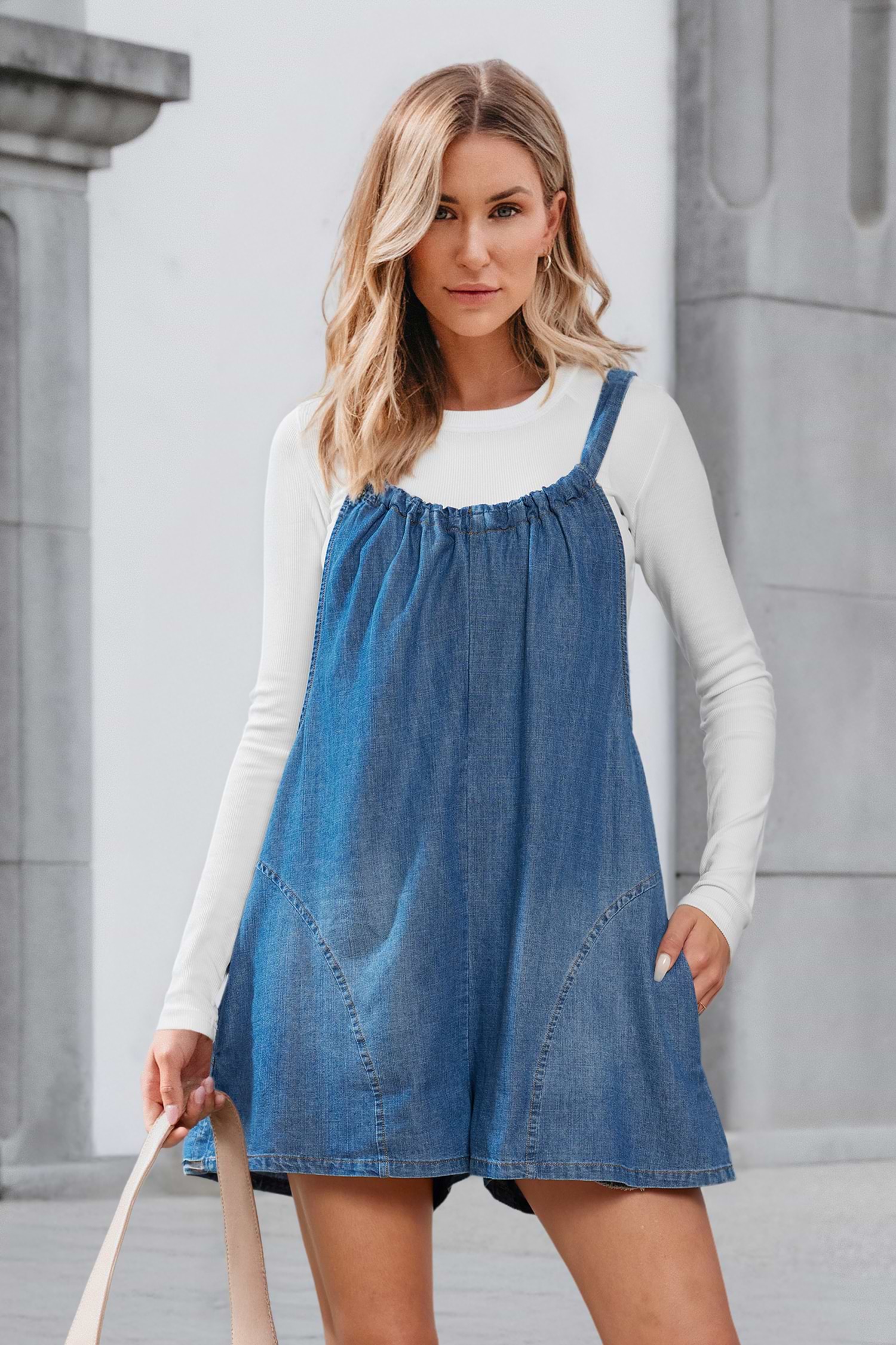 Evergreen Keyhole Straight Leg Romper